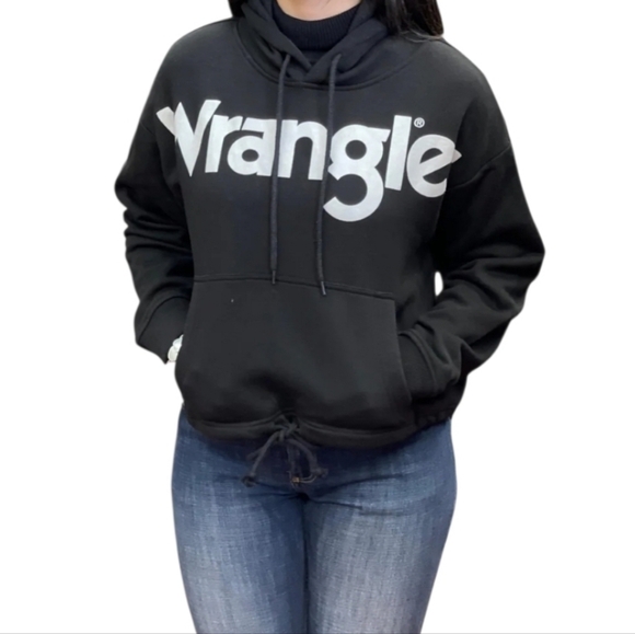 Wrangler Tops - Wrangler Retro logo cropped hoodie size  S